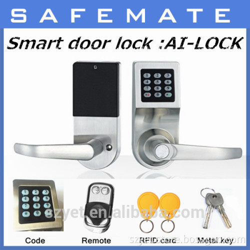 smart door lock with remote control passport,RFID card for smart home security